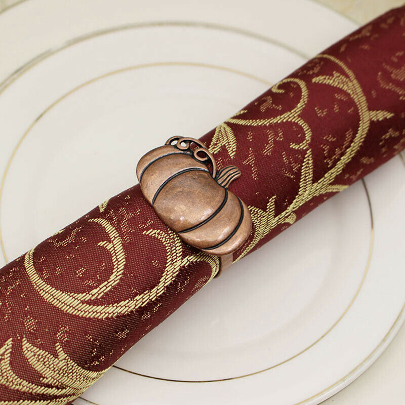 Bronze Pumpkin Napkin Buckle Bronze Pumpkin Napkins Halloween Napkin R MLC SJ