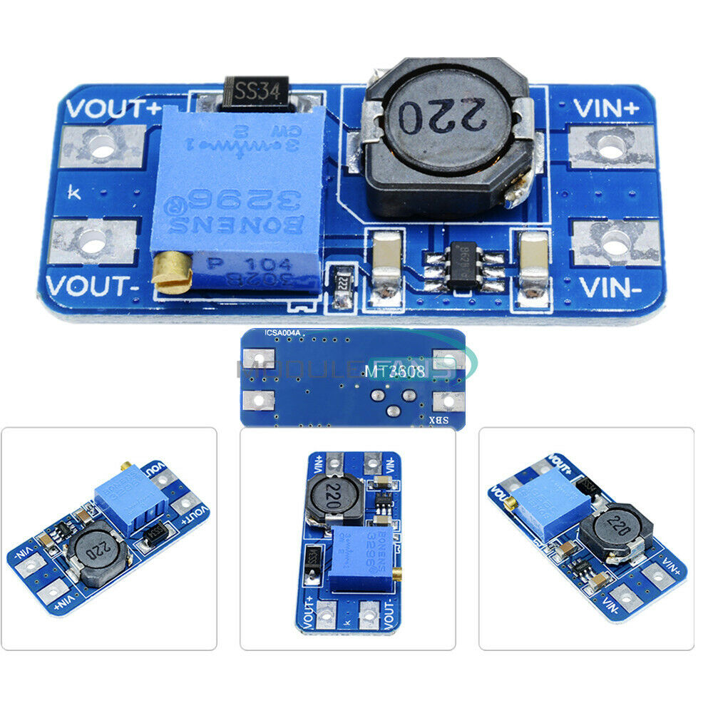 2PCS DC-DC MT3608 Step Up Power Apply Module Booster 2A Power Module For Arduino