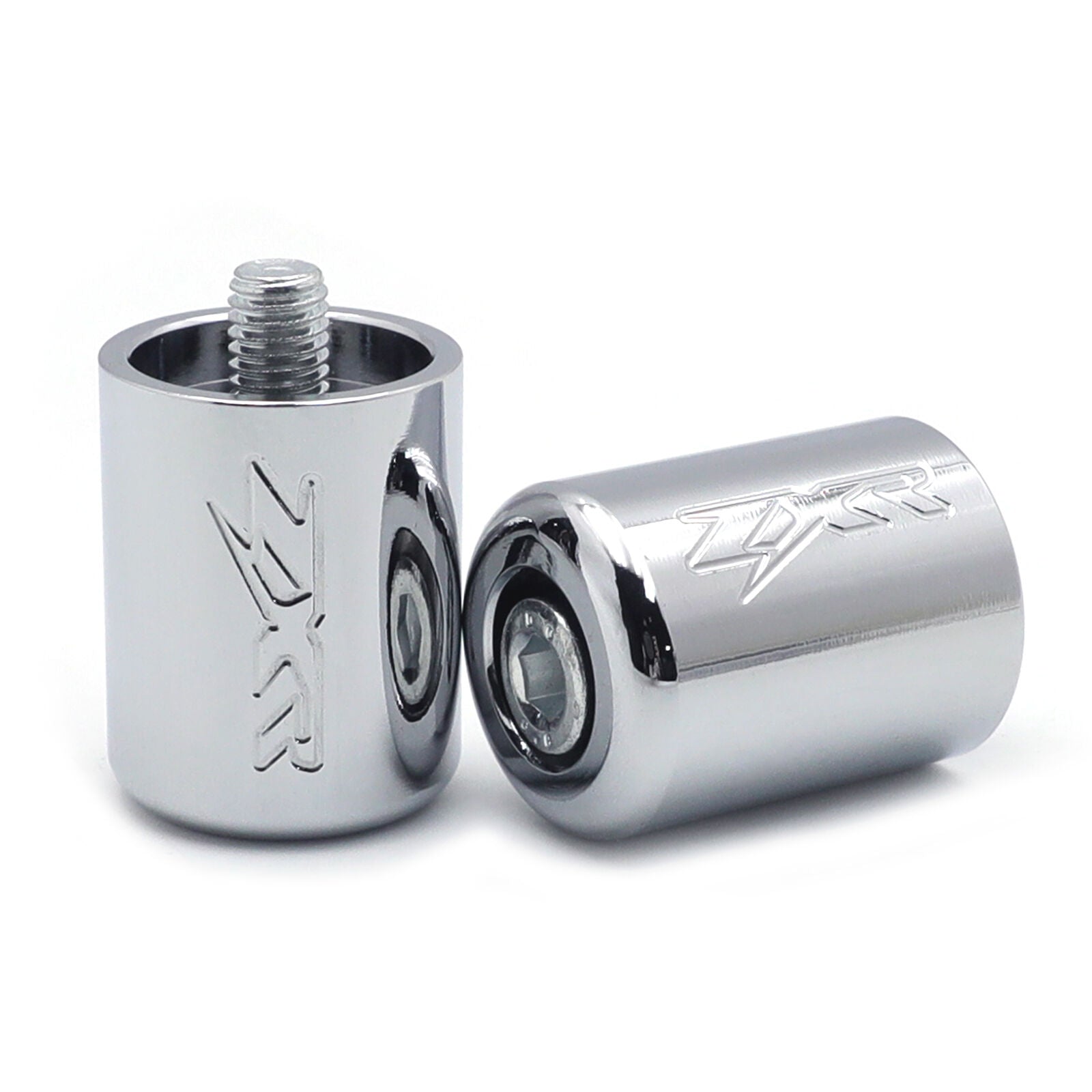 Hand Bar Ends for Kawasaki Ninja 250 500 ZX600 ZX6 636 ZZR600 ZX6R ZX6RR Chrome