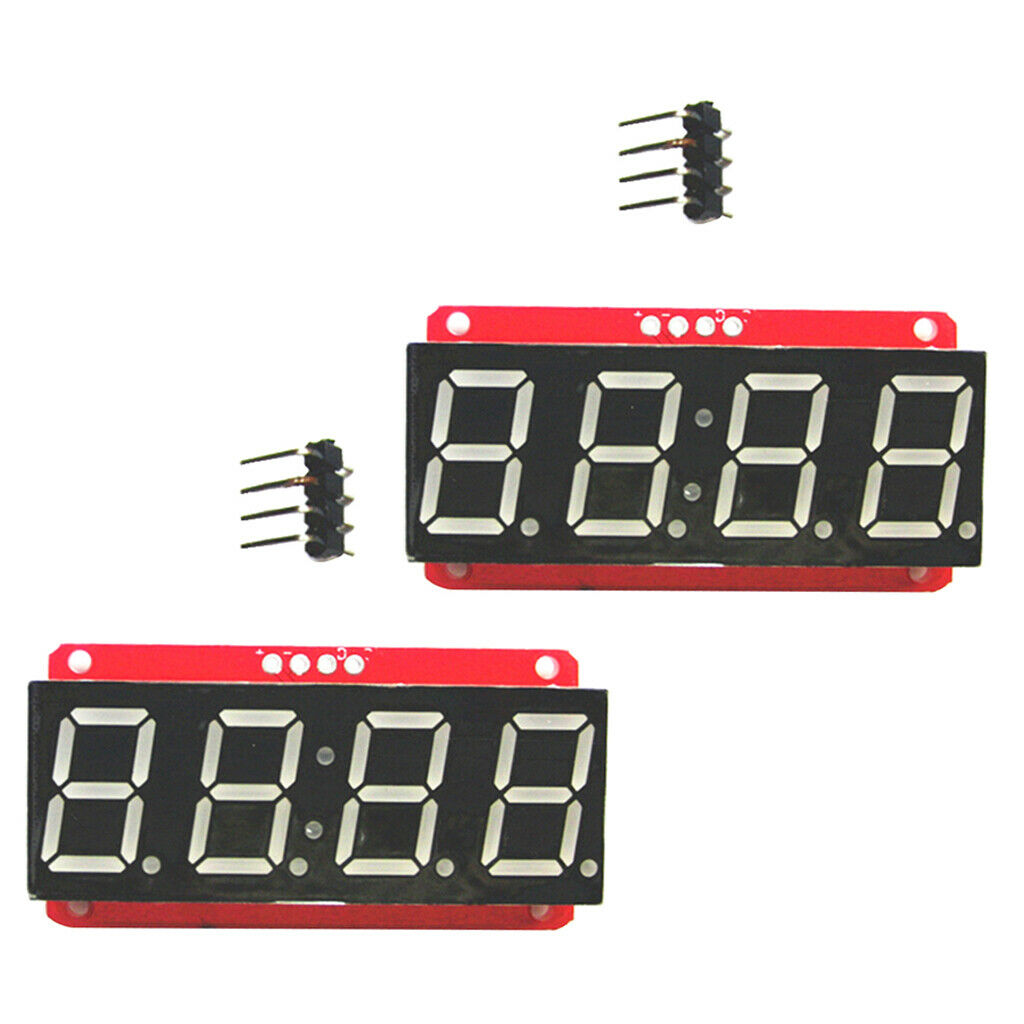 2x 4-Digit HT16K33 I2C LED Screen Module Electronic DIY Replace Supplies
