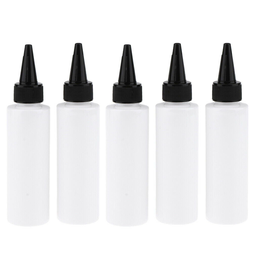 5 x Empty Plastic Essential Oil Bottle Refillable Perfume Vial White