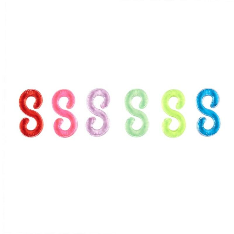 New Amazing Loom Bands Pack of 125 Colorful S-Clips V5H3