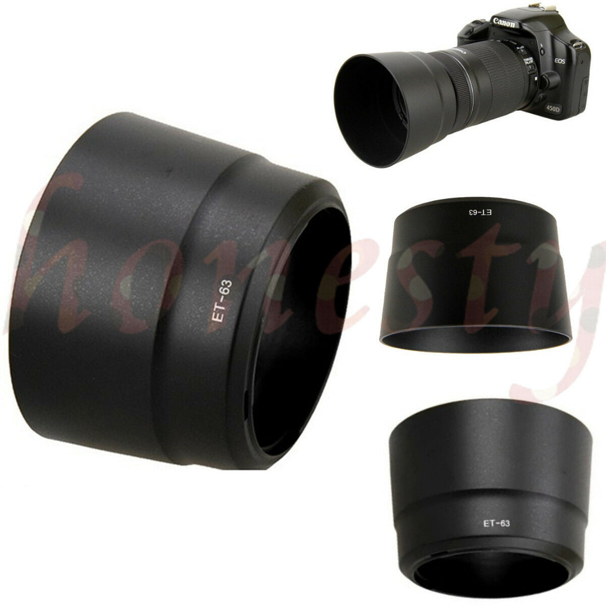 58mm Lens Shade Hood Replacement For Canon ET-63 EF-S 55-250mm f/4-5.6 IS STM