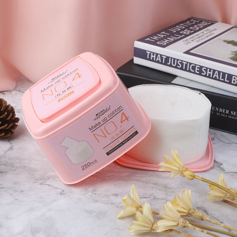 250Pcs/box Wipes Facial Clean Paper Cotton Pad Makeup Remover Pads Towelet DD
