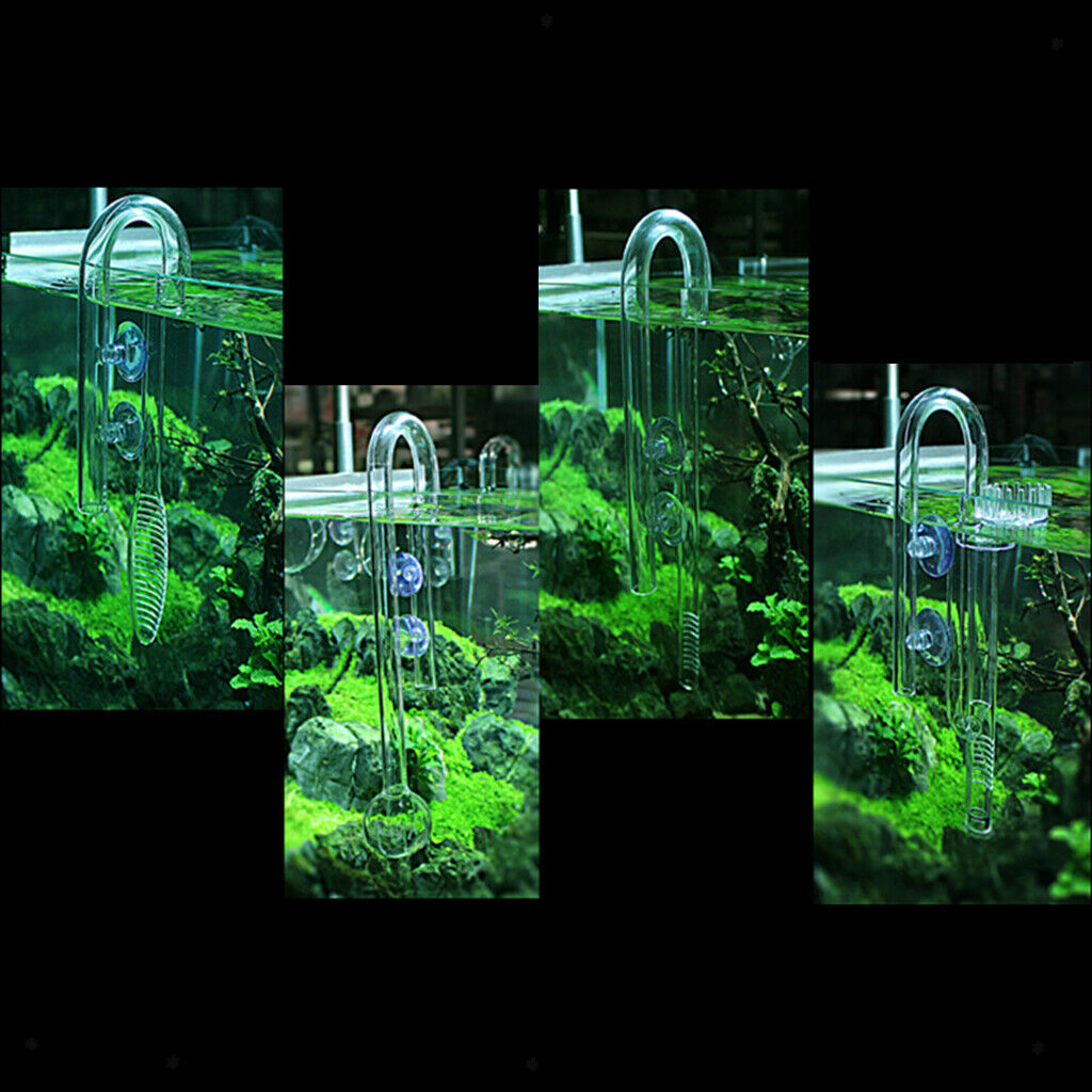 2pcs. Aquarium tank outlet glass lily pipe drain water filter pipe 13mm