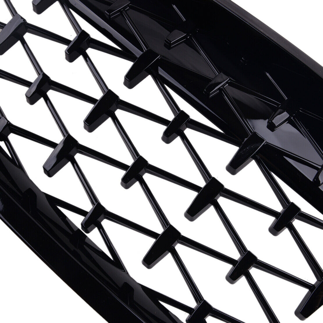 2Pcs Black Front Diamond Kidney Grills Grilles Fit For BMW 5 F10 F11 New