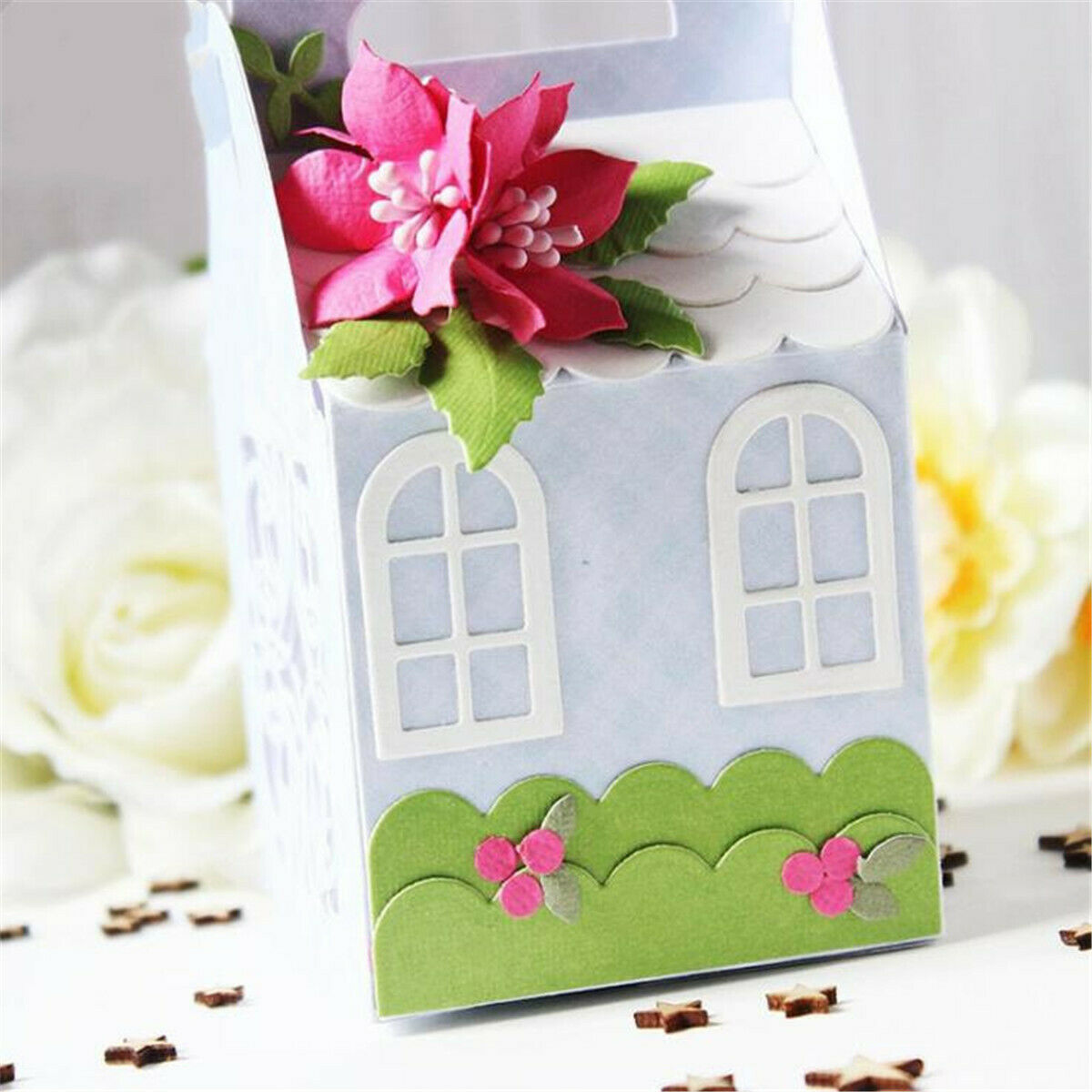 Houses Boxes Set Cutting Dies Stencil Handcrafts Scrapbook Embossing Photo Album
