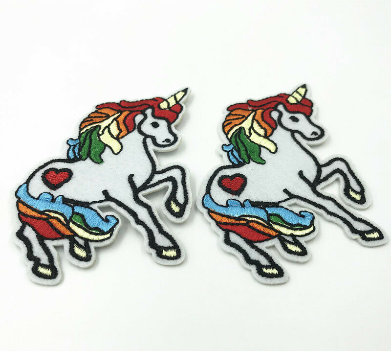 5pcs unicorn Embroidered Cloth Patch Embroidered iron sew Appliques Sewing