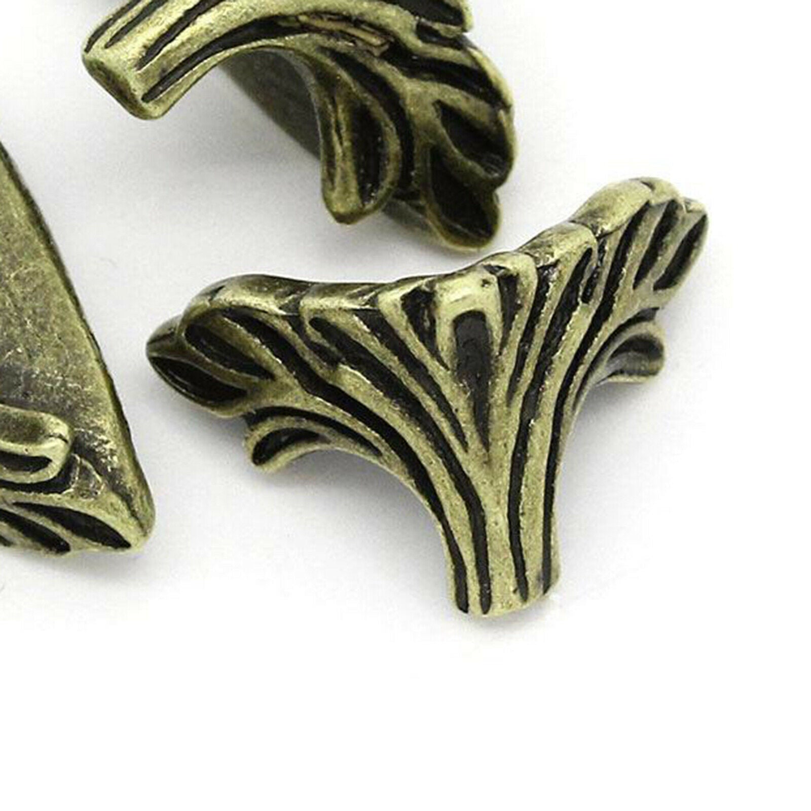 30x Durable Decorative Bronze Metal Cabinet Box Edge Corner Guards Trinket