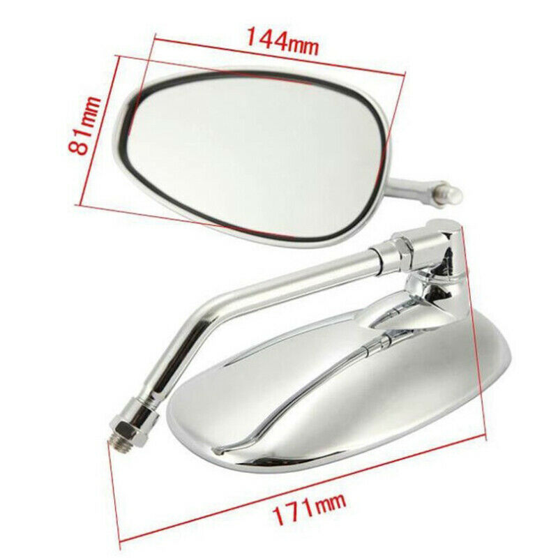 10mm Motorcycle Rear View Mirrors Long Stem For VT750 VT1100 VF750 US DD
