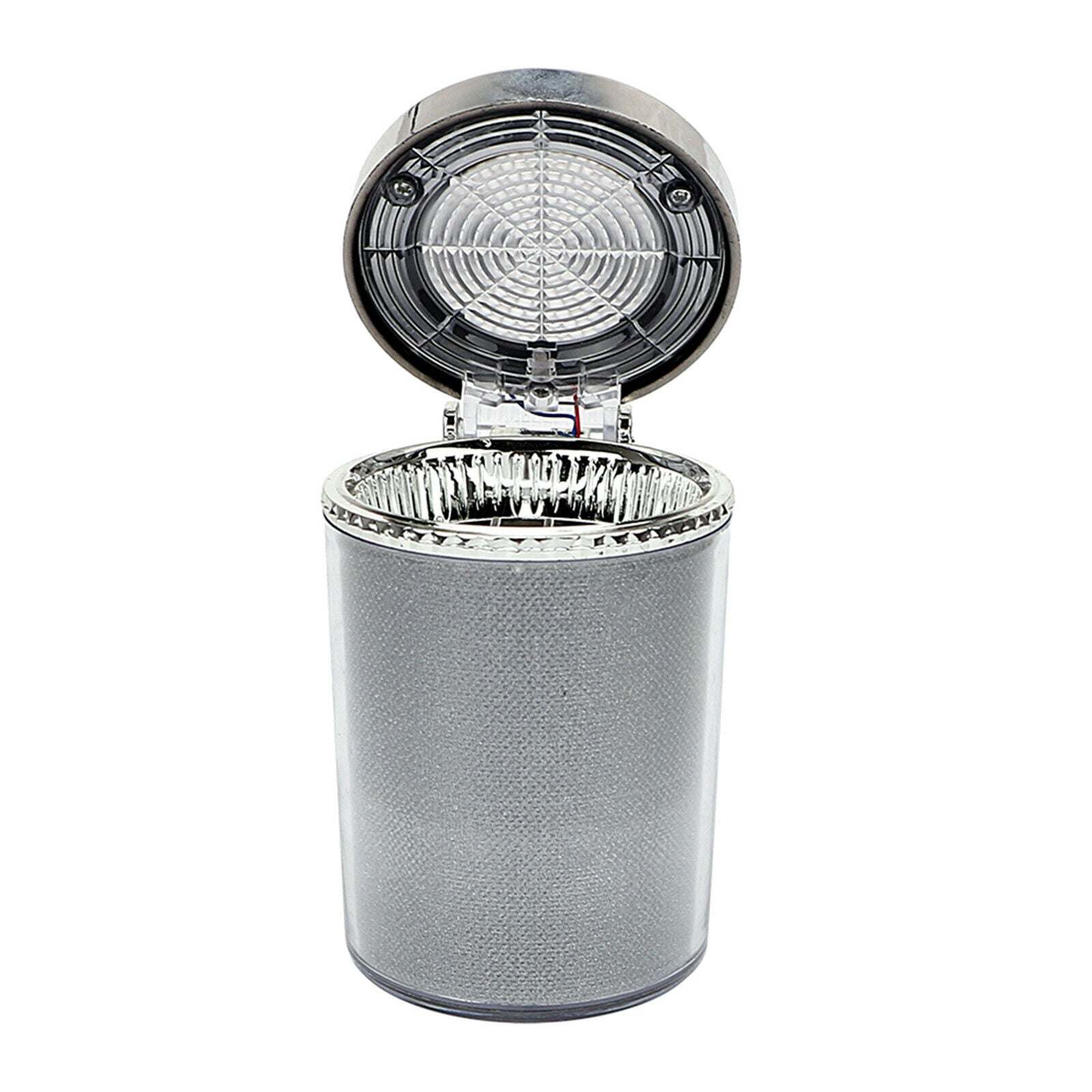LED Car Cup Cigarette Smoke Ashtray Travel Cigarette Cylinder Holder w/ Lid
