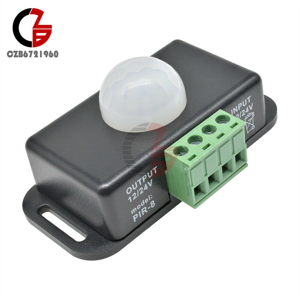10PCS Automatic DC 12V-24V 8A Infrared PIR Motion Sensor Switch For LED light