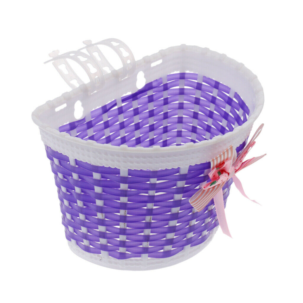 2x Children Kids Girls Bicycle Front Basket Bike Cycle Shopping Holders