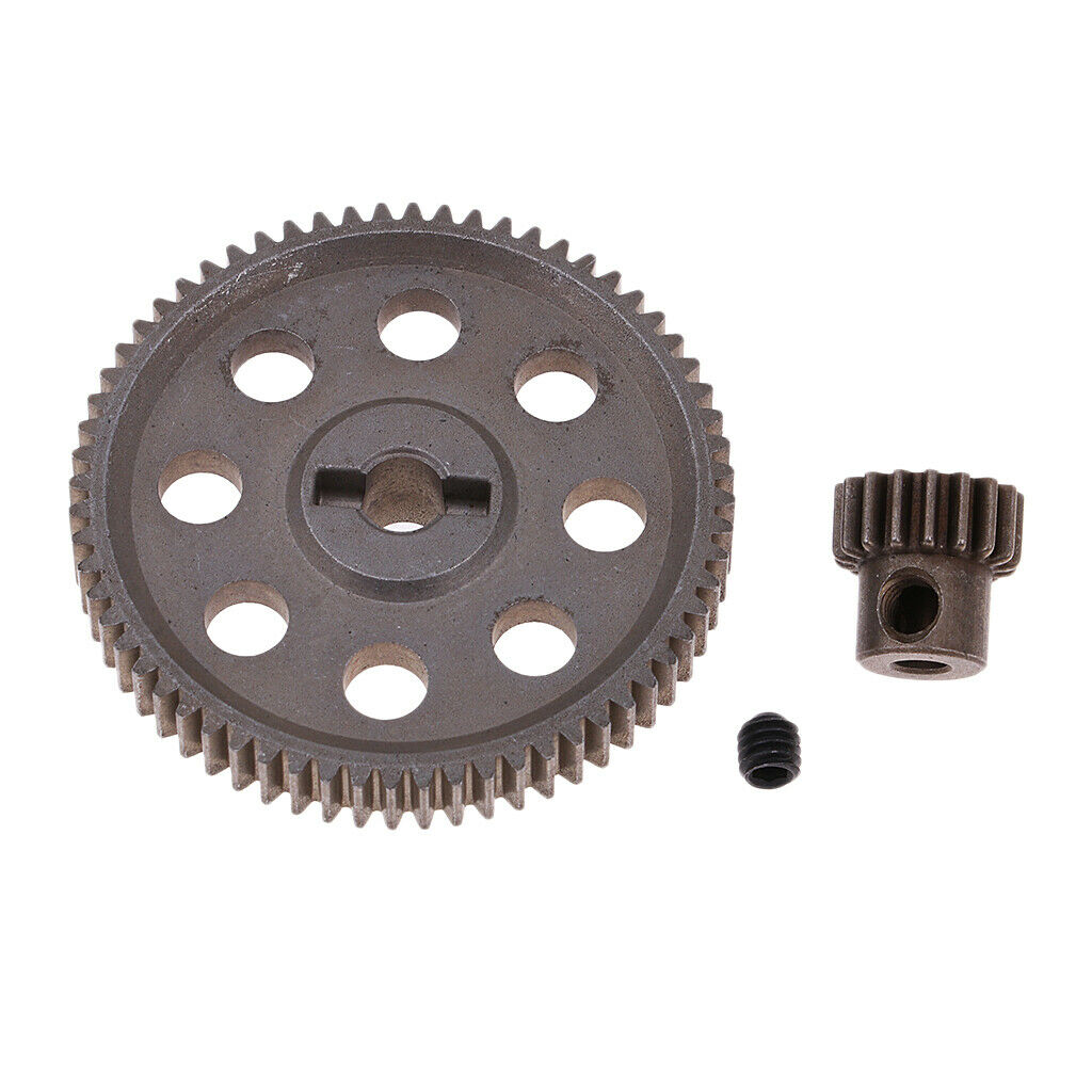 64T Metal   + 21T Engine Sprocket For RC HSP Upgrade Parts 94111