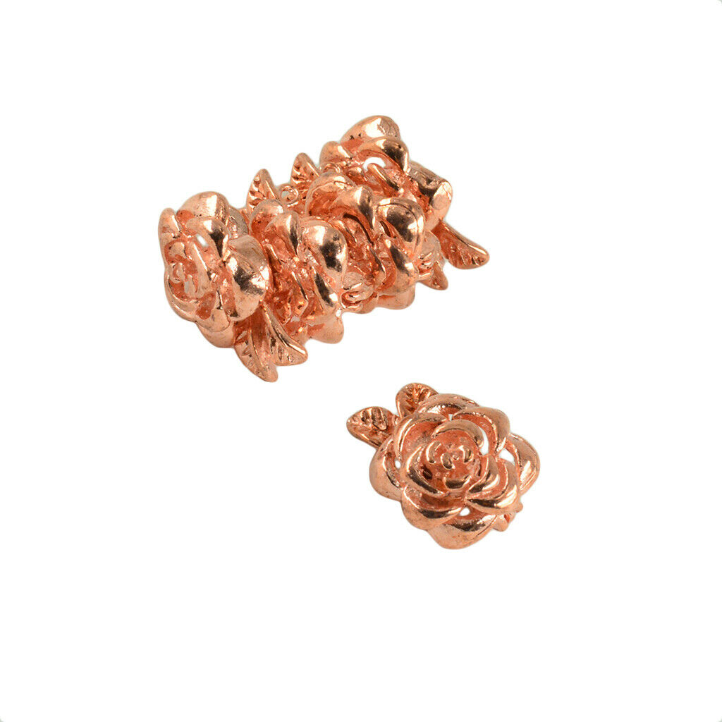 5pcs Jewelry Magnetic Clasps Flower Charm Beads for Bracelet Necklace Making