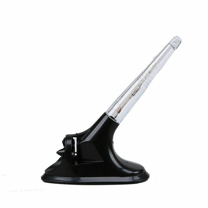 Black Car Vehicle Wind Powered LED Light Shark Fin Aerial Decor Top Roof Antenna