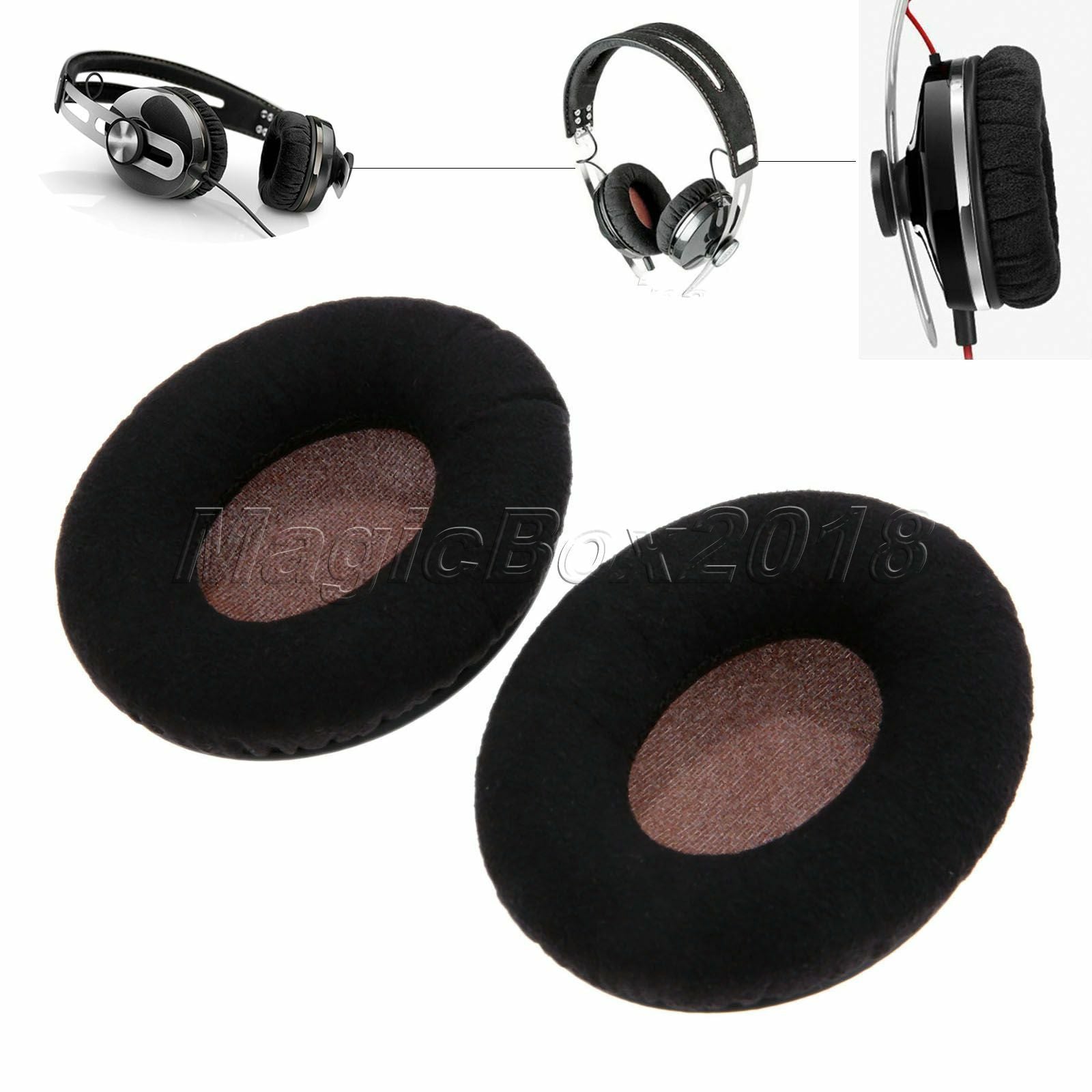 Black Easy Use Replace ear Pads Cushion For Headphone Sennheiser MOMENTUM On-Ear