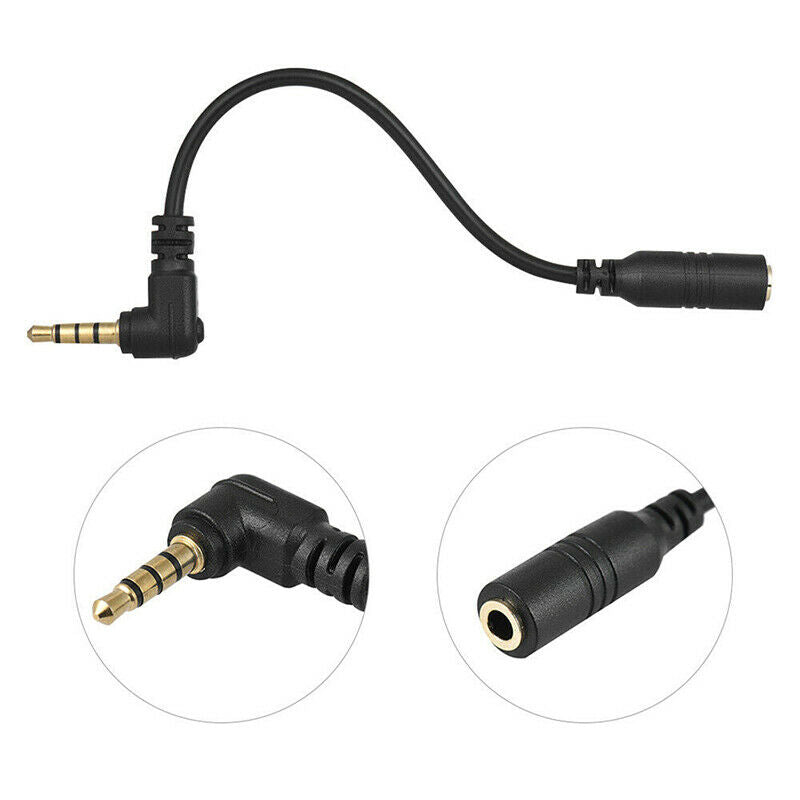 3.5mm 3 Pole TRS Female To 4 Pole TRRS Male Microphone Adapter For Pho.l8