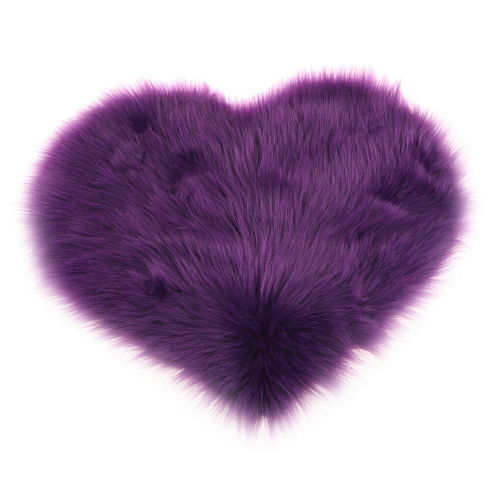 Red &Violet Super Soft Warm Heart-shaped Wool-like Plush Throw Pillow Case