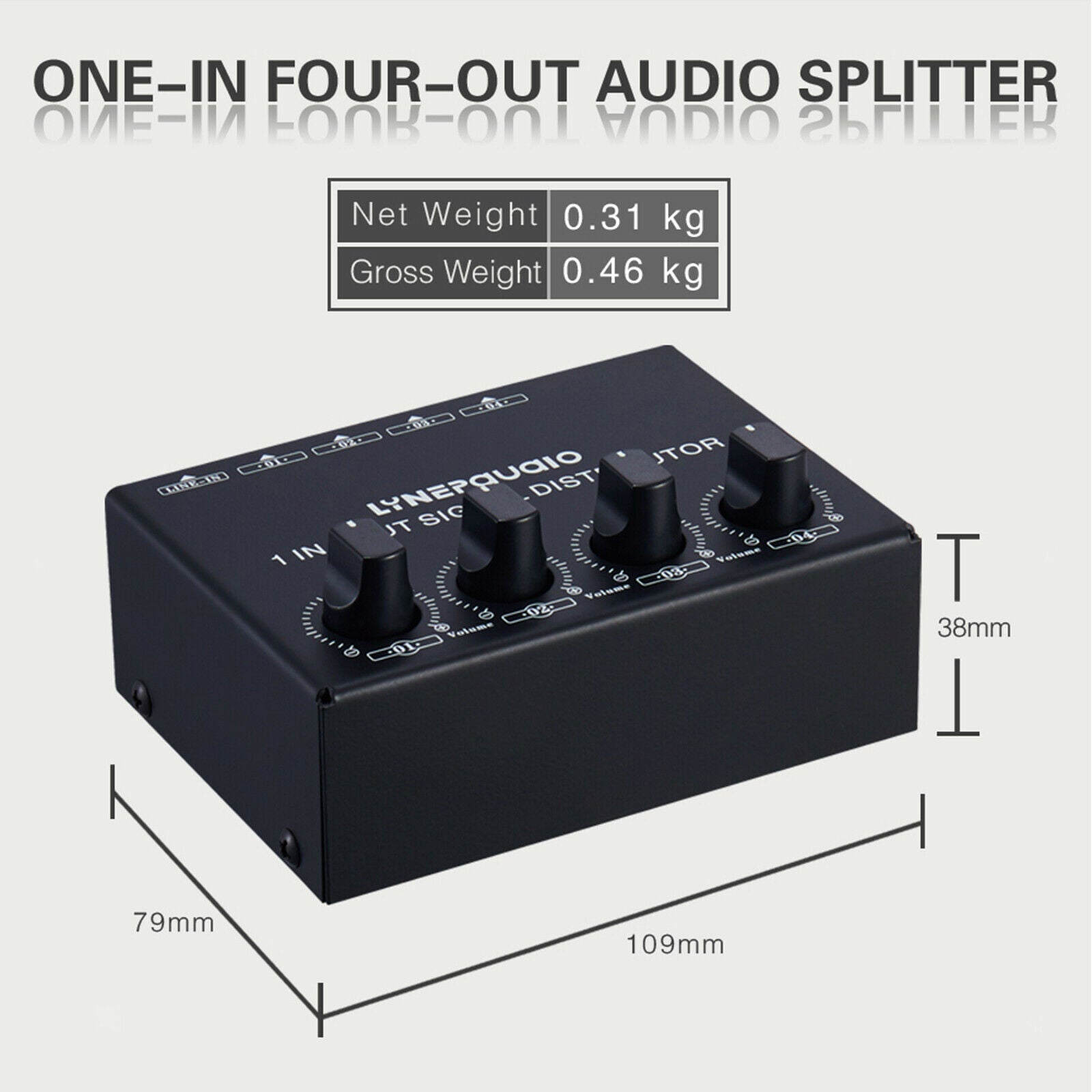 Signal Amplifier 1 In 4 Out Distributor Connector Aluminum Case Premium