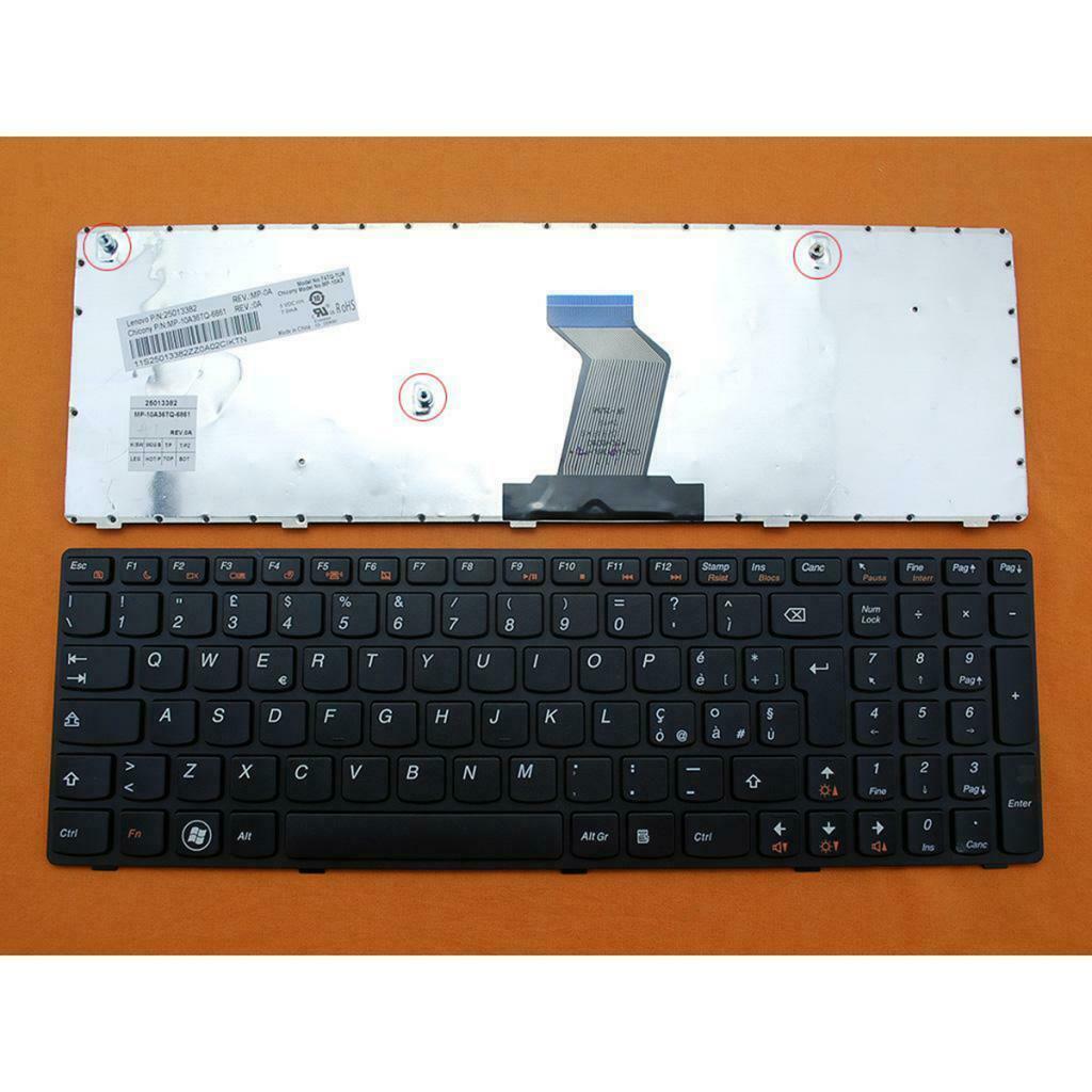 Black Laptop Replacement Italian Keyboard For   Z570 V570