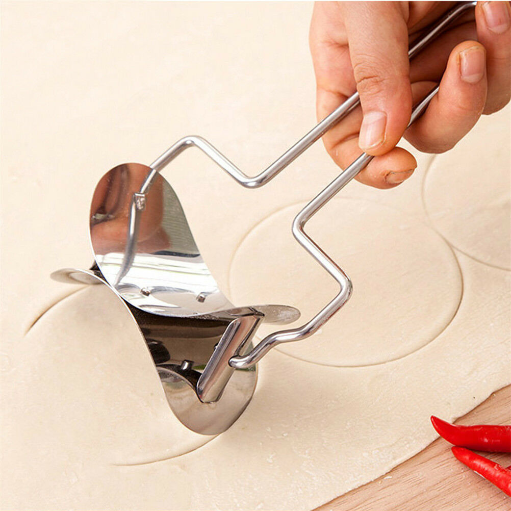 Stainless Steel WraperDough PresserCutter Dumpling Pie Mould Maker Pastry .l8
