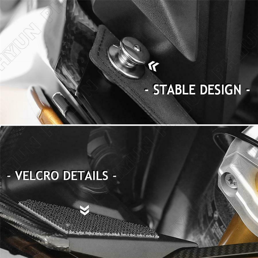 2Pcs Motorcycle Wind Deflector Bags Waterproof Tool Storage Bags Black Pockets