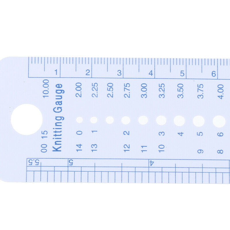2-10mm Sew Ruler Tools Knitting Needle Gauge Inch cm Ruler Measure Sewing.l8
