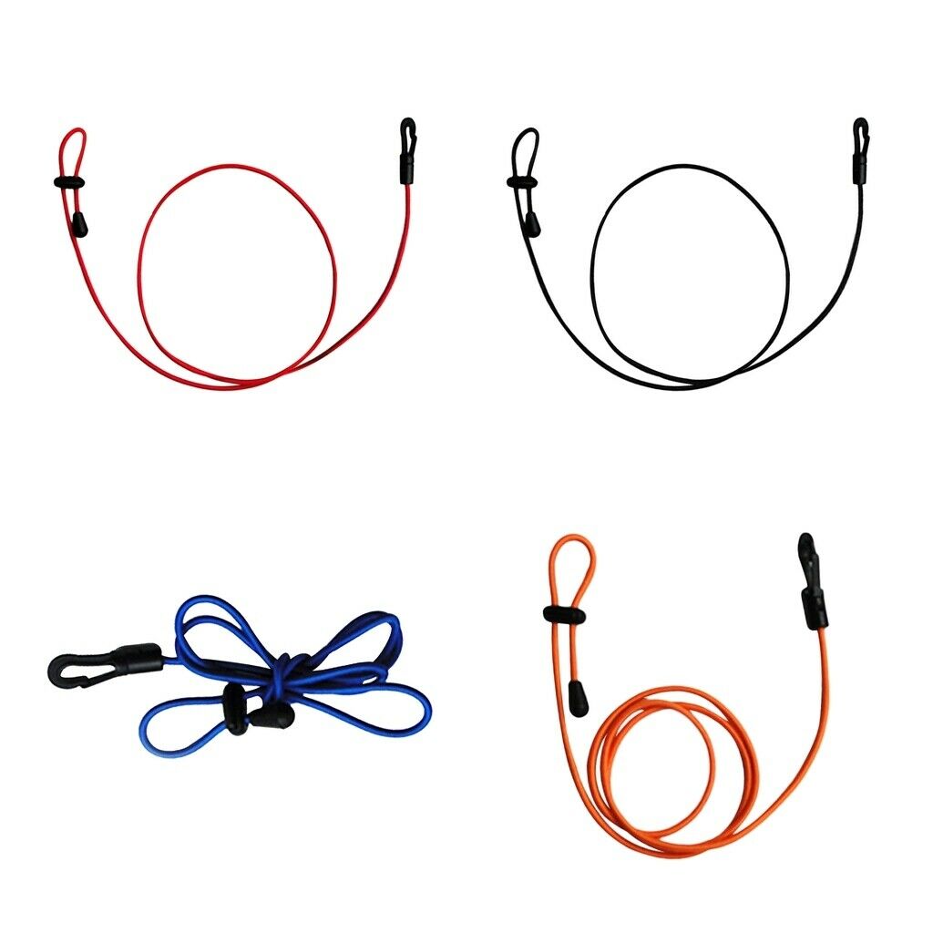 4pcs Kayak Paddle Leash Elastic Boat Canoe Fishing Rod Holder Keeper Accs