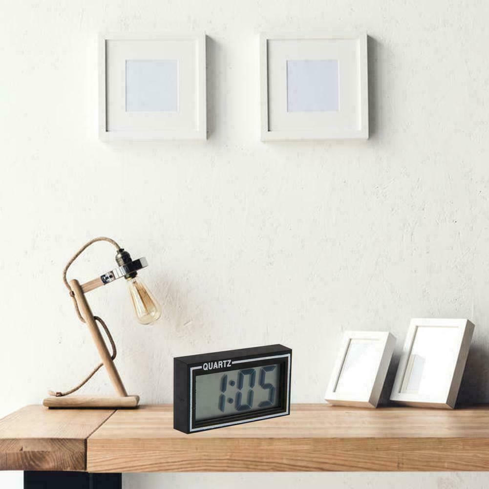 Auto Car Small Clock Digital LCD Screen Table/desk Dashboard Date Time Y1K5