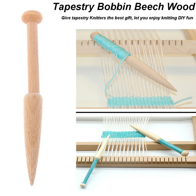1PC DIY Weaving Tool Wood Woven Sweater Scarf Tapestry Bobbin Crochet Hoo.l8
