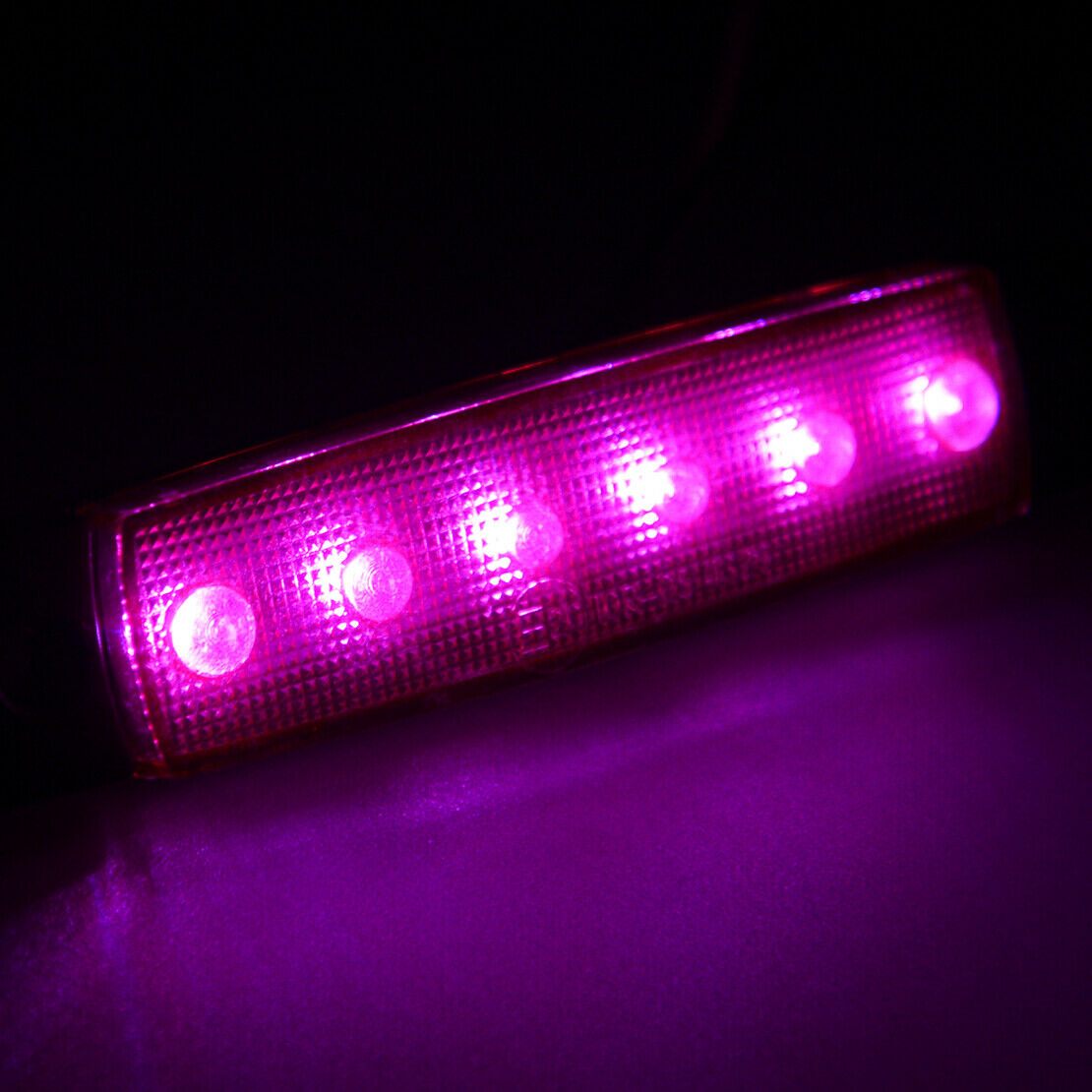 20 pc/kit 6 LED Boat Truck Side Marker Indicators Lights Rock Lamp Purple