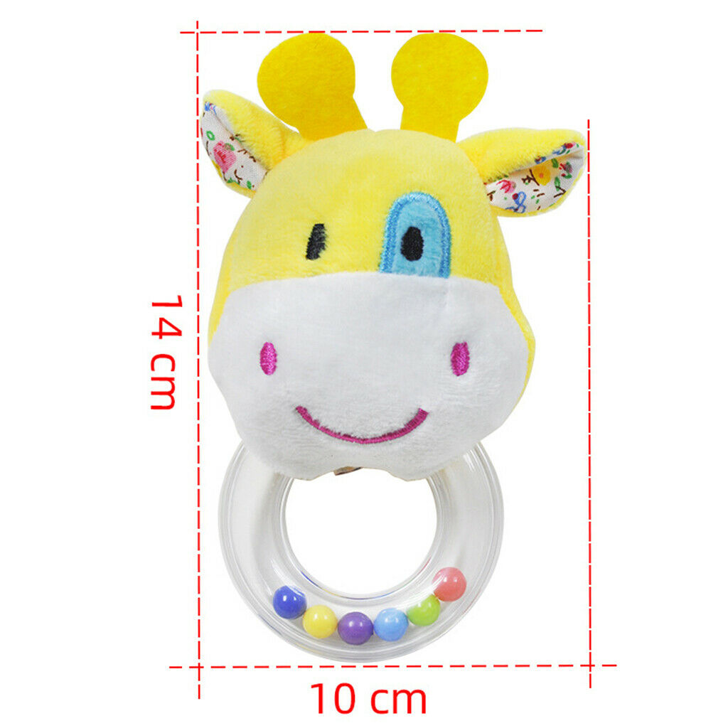 Plush Baby Rattle Bell Montessori Development Sensory Toys Handbell Cow