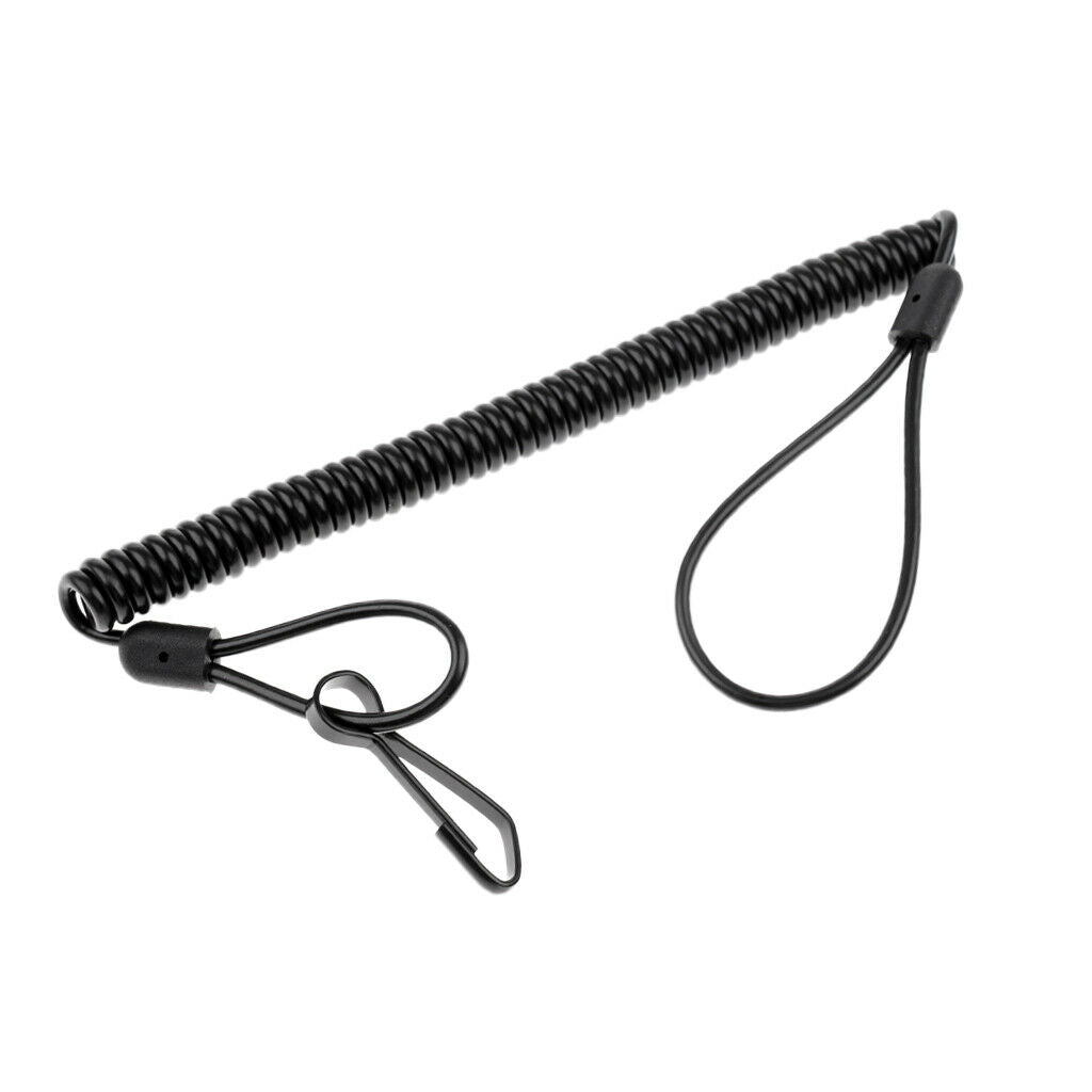 Boating Fishing Plier Lanyard Coiled Tether Retractable Steel Coil Lanyard