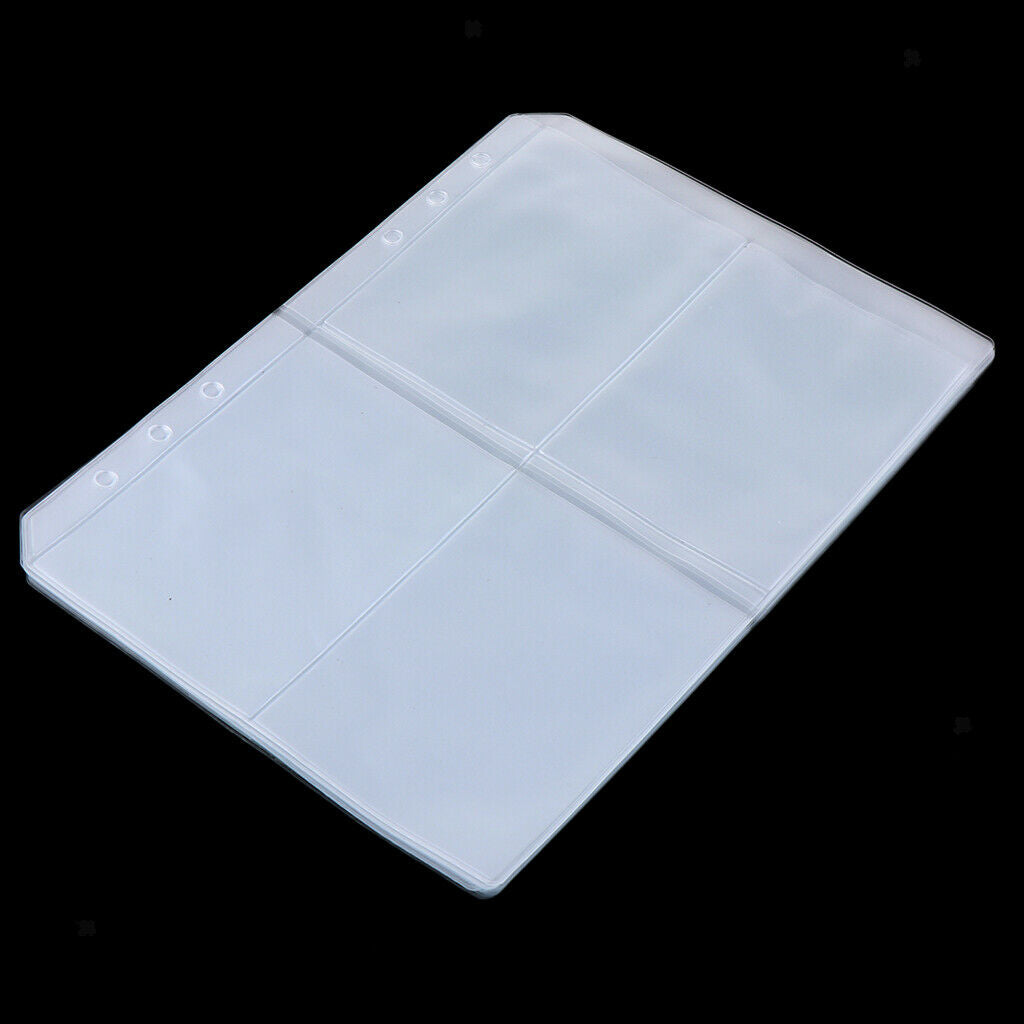 20x Binder Pockets Plastic Notebook Refills Cards Organizer for Documents