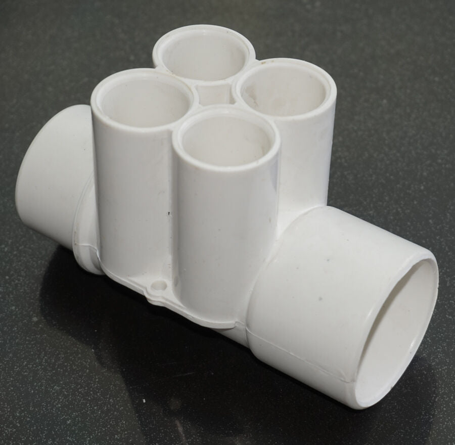 1.5" 4x 1/2" Port  Spa Hot Tub PVC Plumbing Manifold