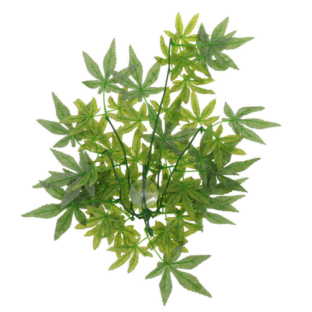 2xReptile Vivarium Decoration Aquarium Ornament Artificial Ivy Vines Climber