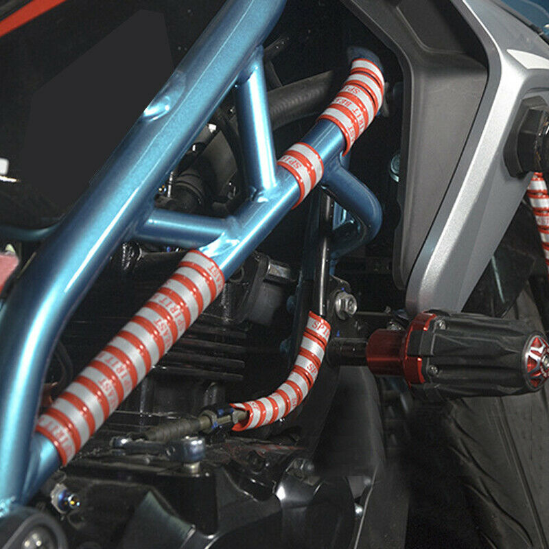 120CM Car Motorcycle Reflective Wire Protection Sleeve Stripe Tape Tube Twining