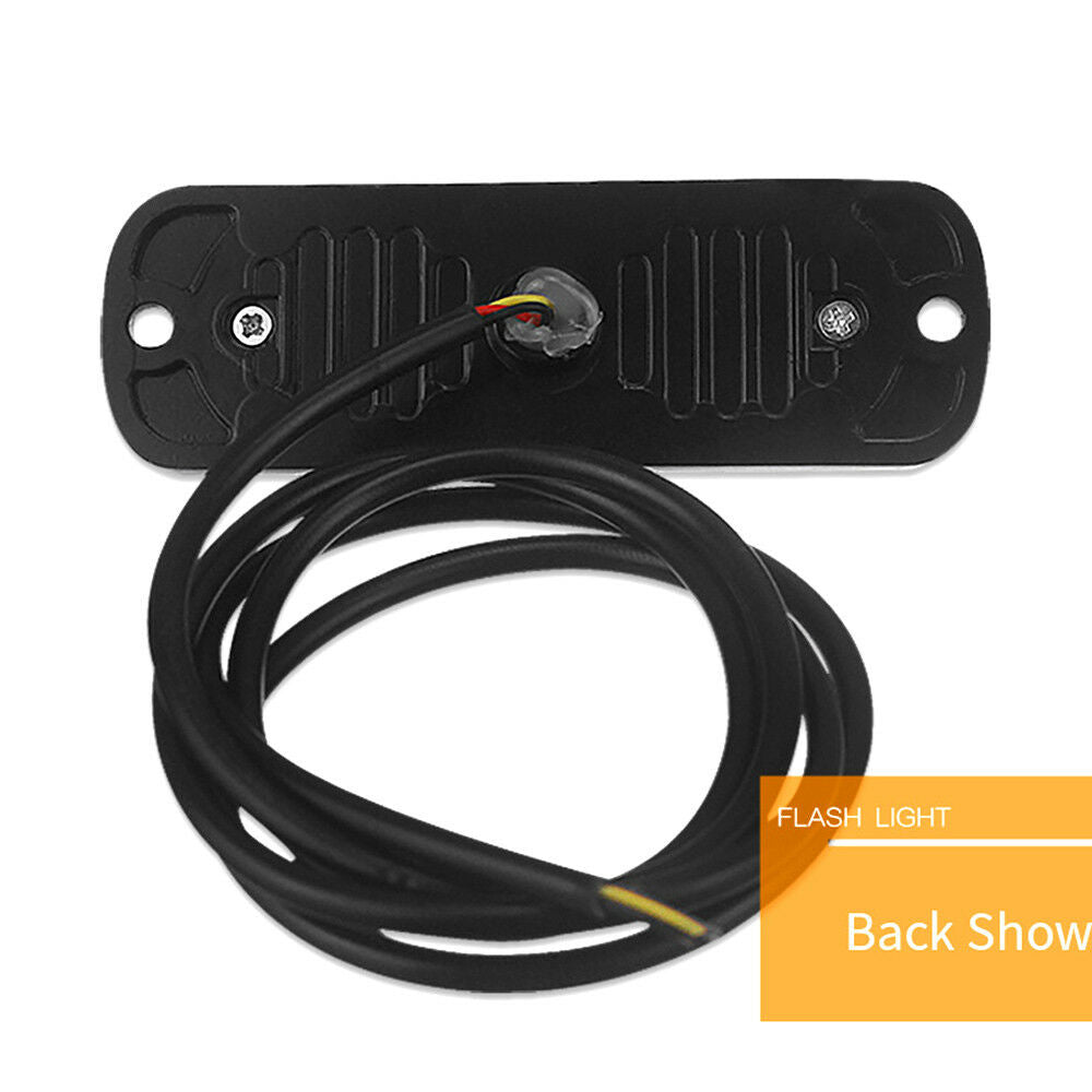 1pc 4LED 12W Car Truck Motorbike Dual Color Strobe Flash Emergency Light Bar #ur
