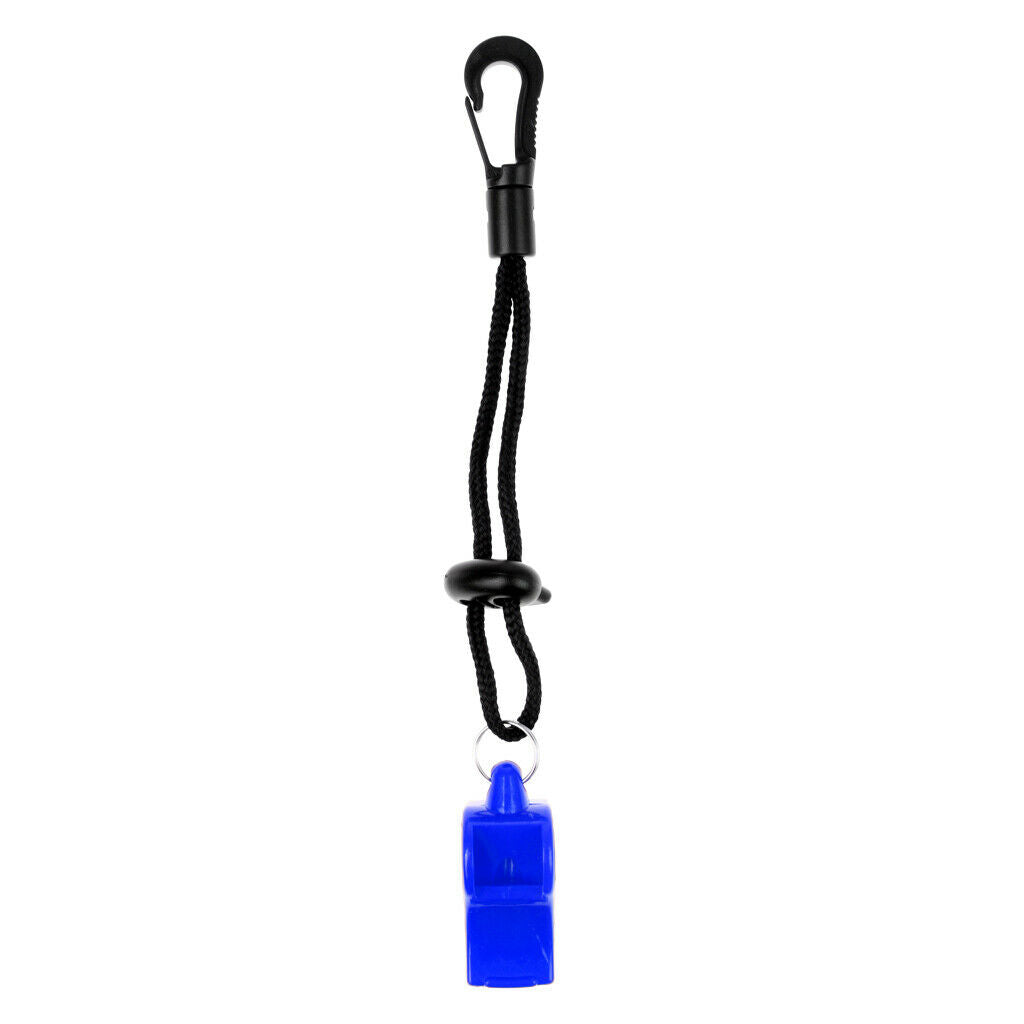 Emergency Whistle with Clip On Lanyard for Outdoor Kayak Boat Safety Blue