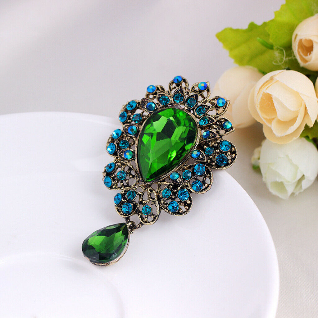 Wedding Bridal Dangle Crystal Rhinestone Brooch Pin Brooches Gift