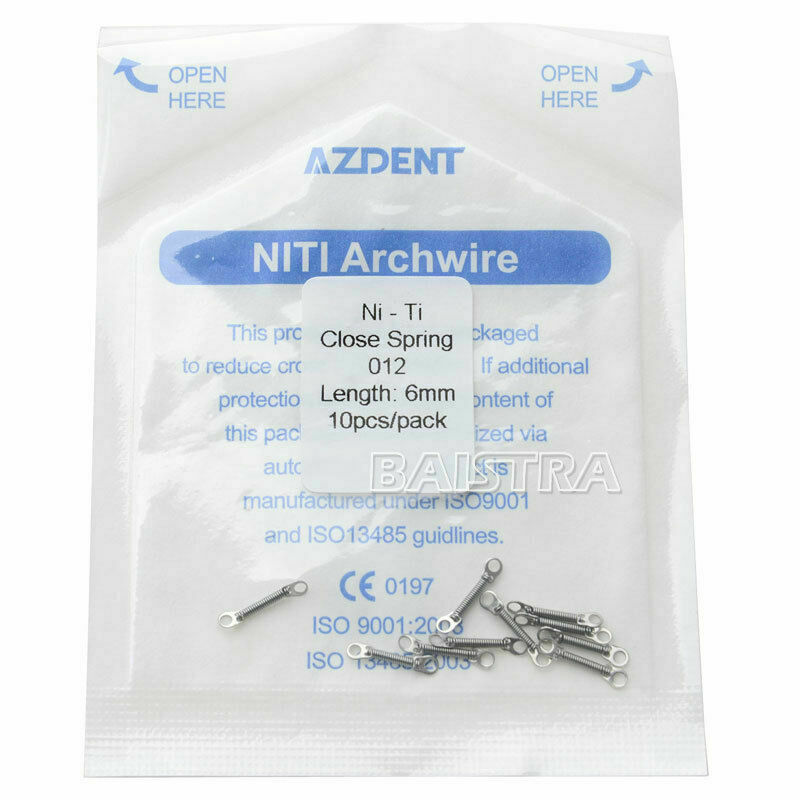 20 kits Dental Orthodontic Niti Close Coil Springs 0.012" 6mm 10pcs/Bag AZDENT