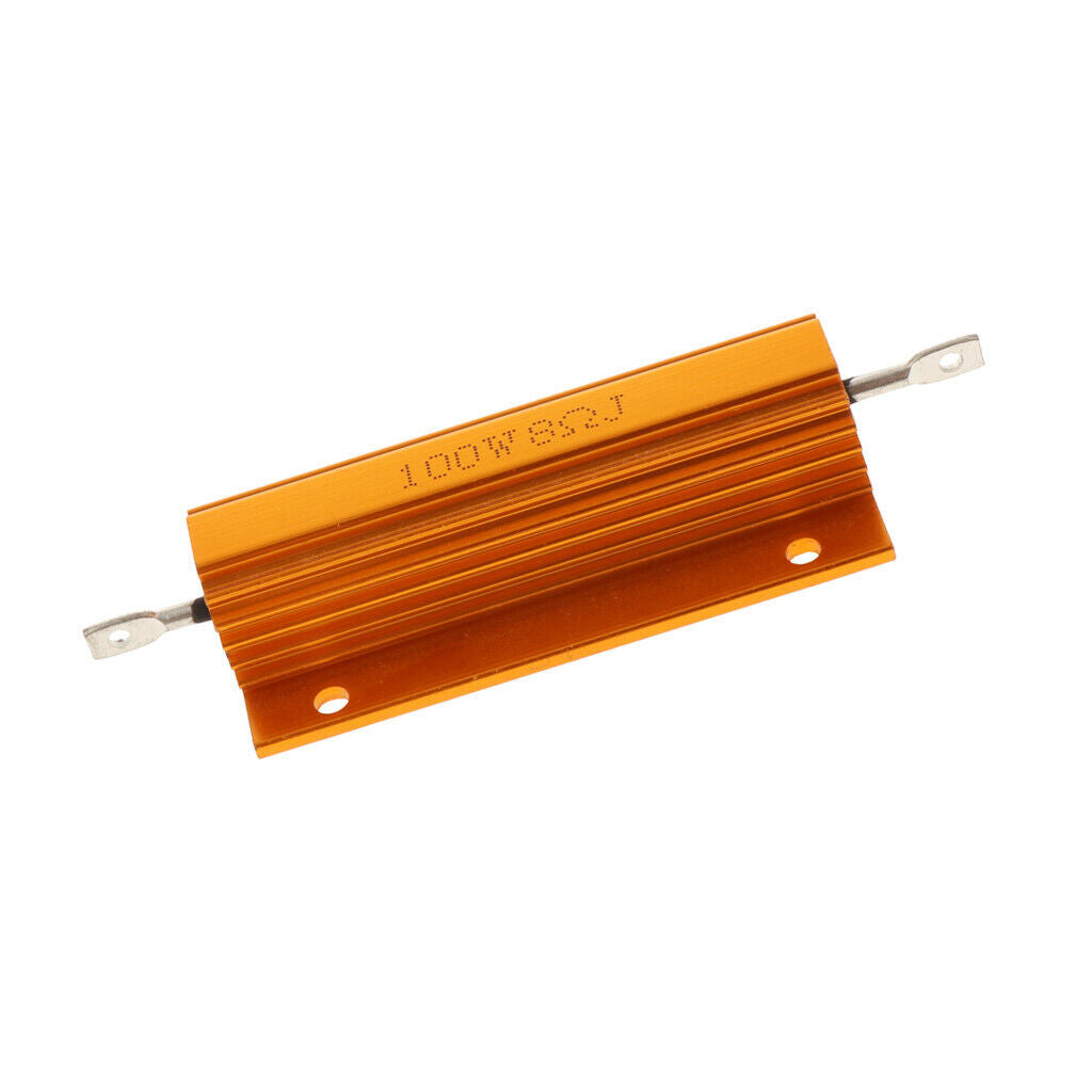 1 Pcs Golden 100 Watt 8 Ohm Aluminum Shell Wire Wound Resistors
