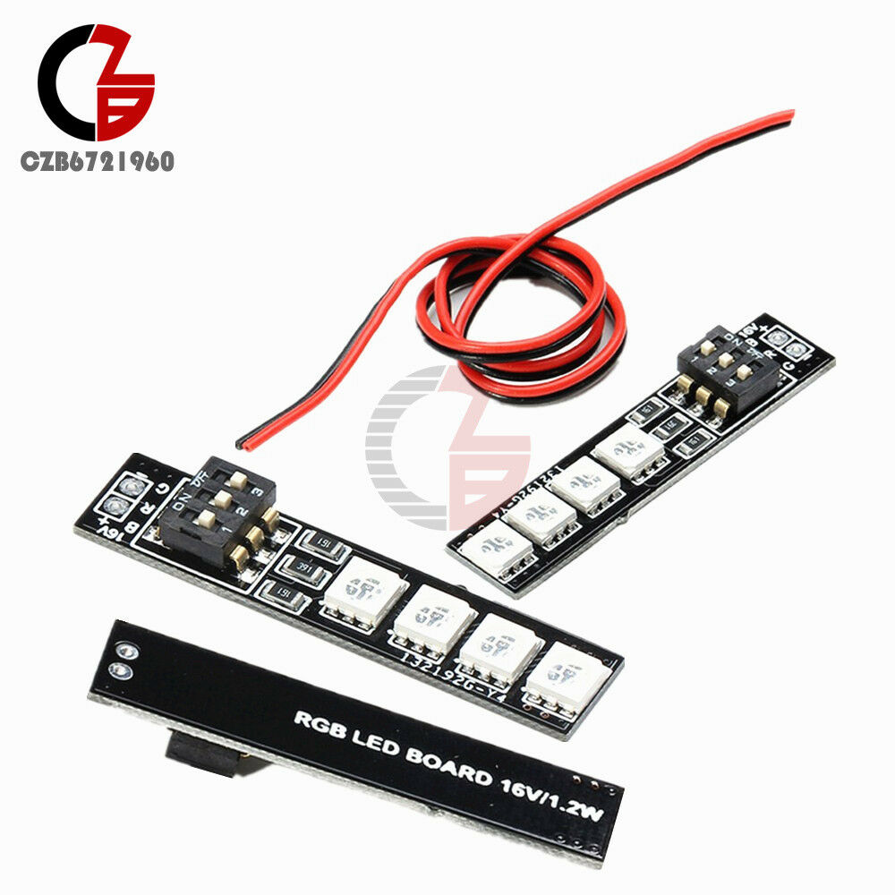 4PCS 16V RGB 5050 LED Lamp Panel 4S Lipo 7 Colors Switch For RC Drone FPV Racing