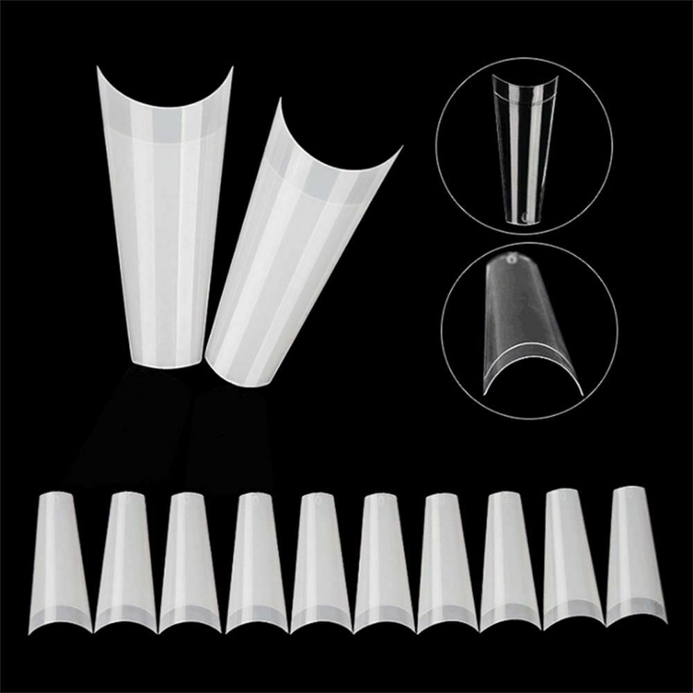 Decor Beauty Acrylic Gel Nail False Nails Nail Art Tips Half Cover C Curve