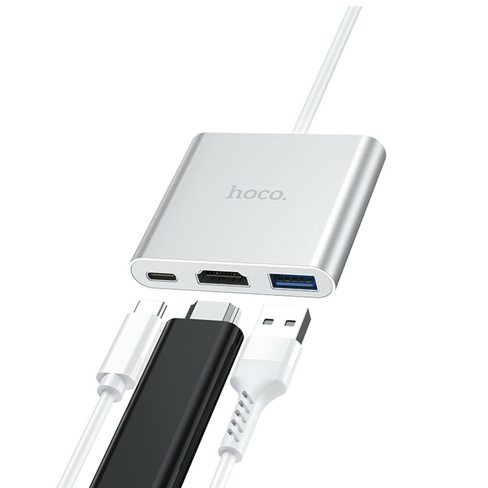 USB 3.1 Type C to HDMI +USB3.0+PD Ports Adapter Converter Hub Splitter