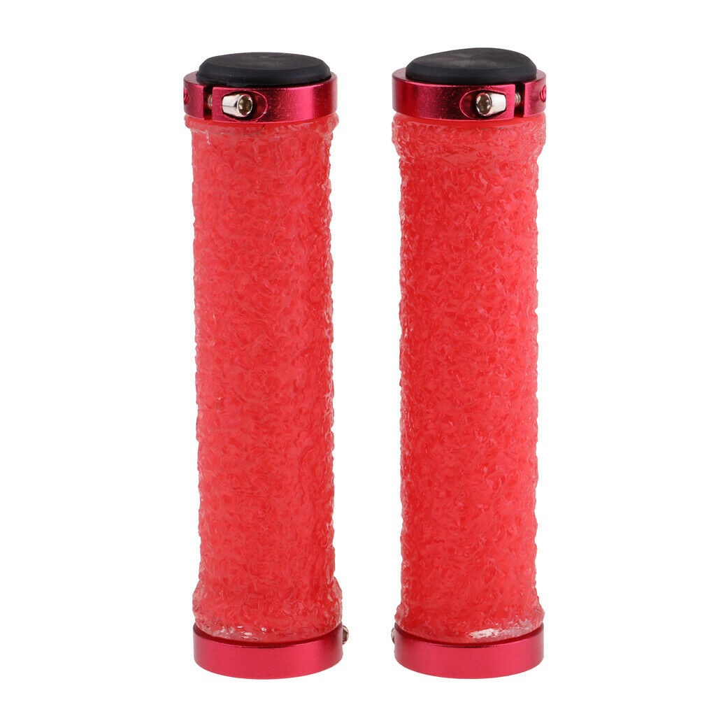 Ergonomic Mountain Bike Handlebar Grips Ends Cycling   Ends red