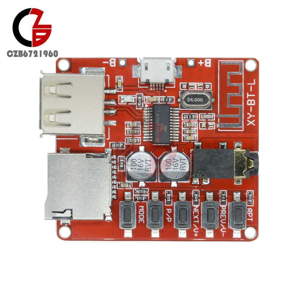Bluetooth 4.1 Audio Decoder MP3 Player Board 3.7-5V Micro USB TF SD Card Module
