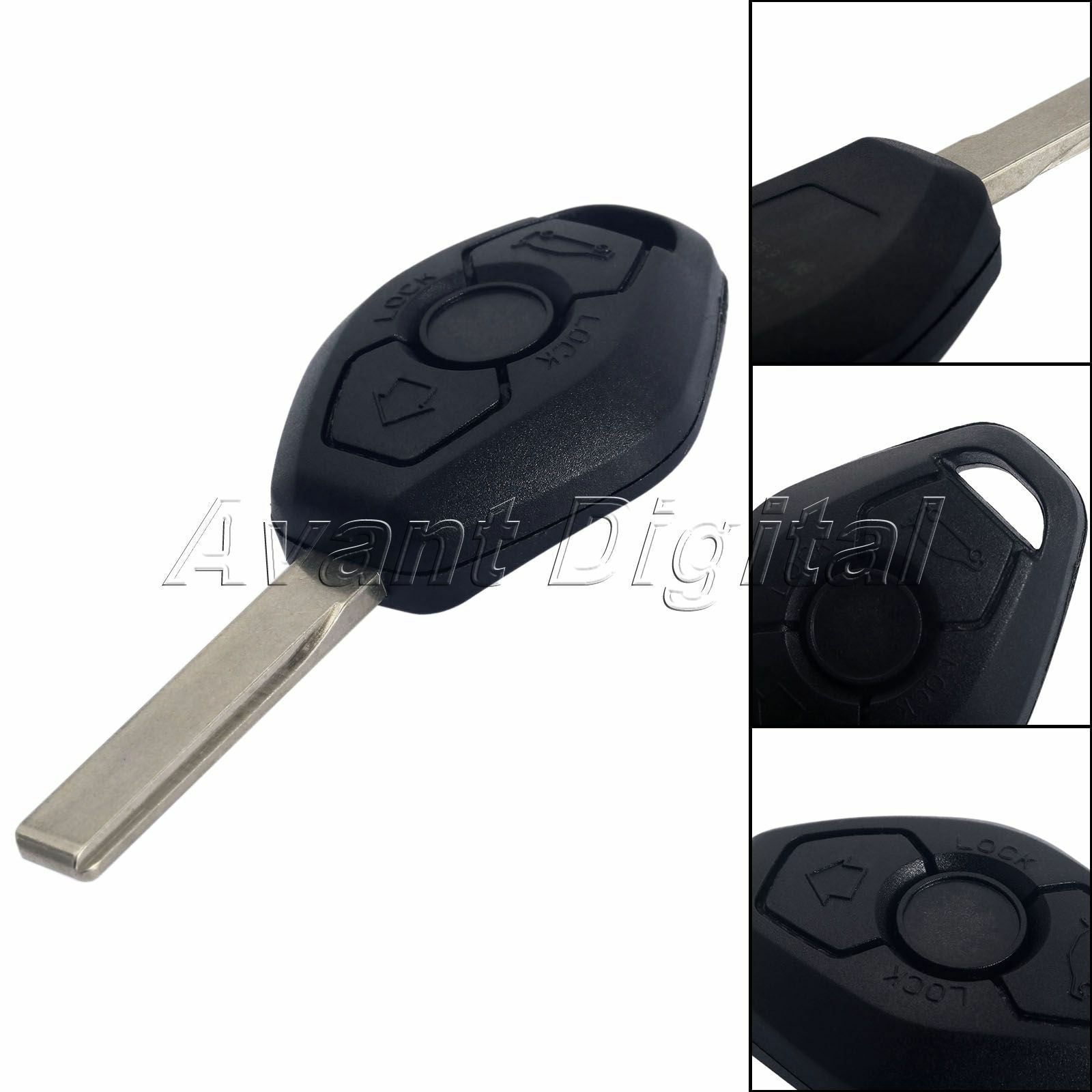 Replacement Keyless Entry Blank Uncut Blade Remote Key Fob Shell Case For