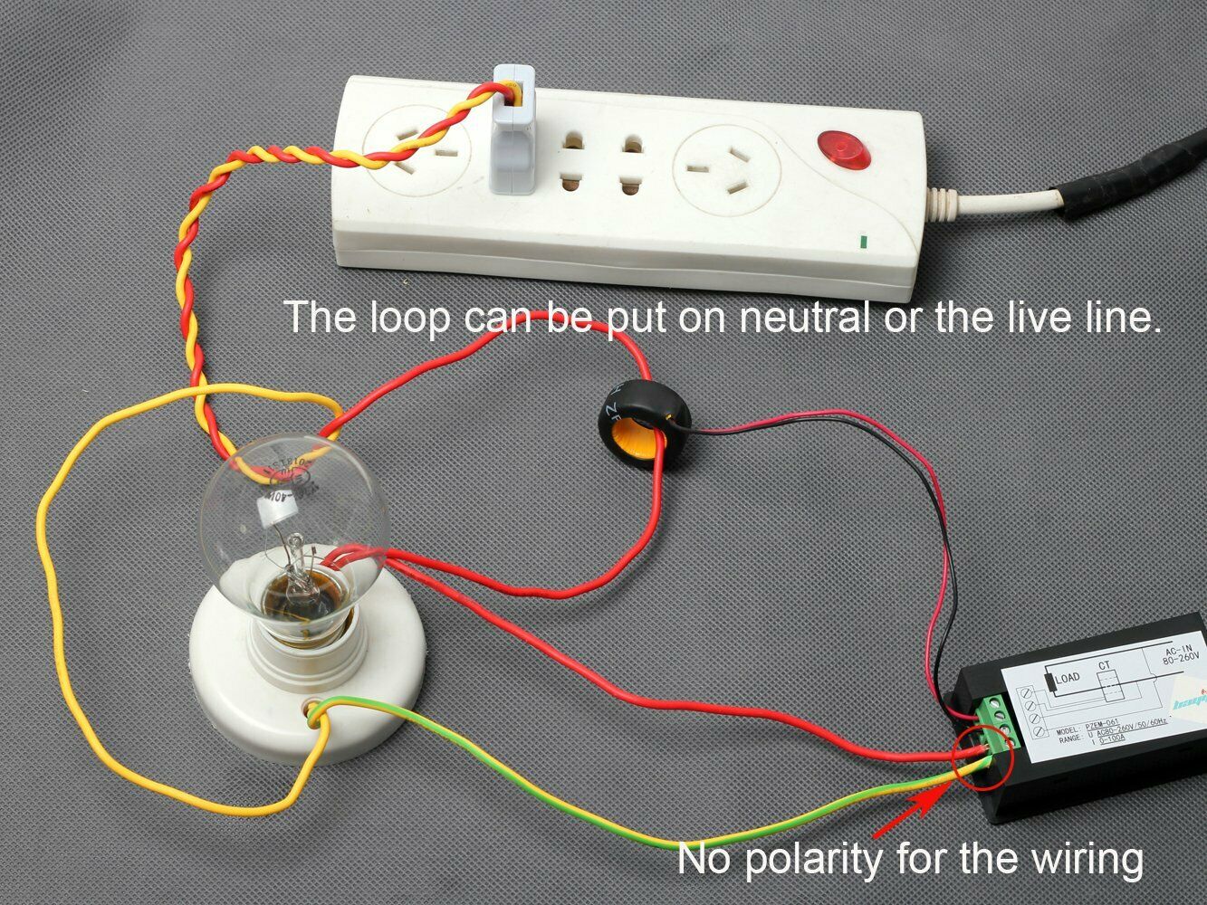 Ac110V~220V 20A High-Power Voltage and Current Power Meter Module Power Monitor